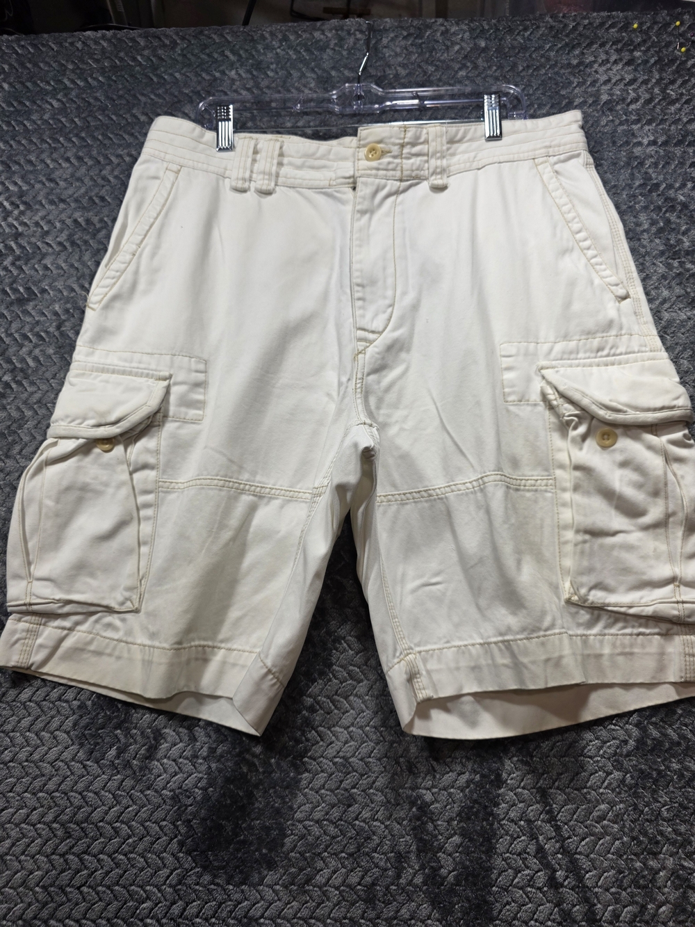 Polo by Ralph Lauren Cream Cargo Shorts with Utility Pockets